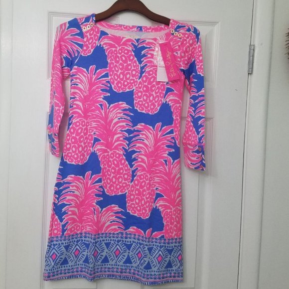 Robe Courte Sophie De Lilly Pulitzer Taille XS - Manches 3/4, Multicolore, UPF50+ - Neuf Avec étiquette